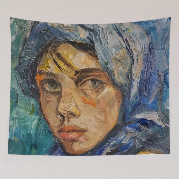 Item preview, Bosnian woman | Painting in the style of Vincent van Gogh designed and sold by ComicsFactory.