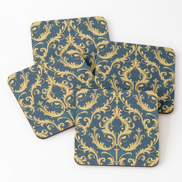 Item preview, golden and blue ornate pattern designed and sold by Haji  Kamora.