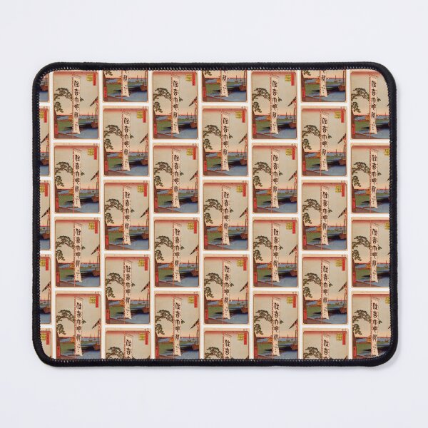 Item preview, Sumiyoshi Festival, Tsukudajima, No. 55 from One Hundred Famous Views of Edo Utagawa Hiroshige| Japanese Ukiyo-e Woodblock prints by Utagawa Hiroshige. designed and sold by TeeARTHY.