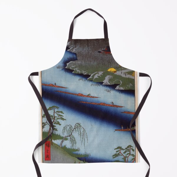 Item preview, The Kawaguchi Ferry and Zenkoji Temple, No. 20 in One Hundred Famous Views of Edo Utagawa Hiroshige | Japanese Ukiyo-e Woodblock prints by Utagawa Hiroshige. designed and sold by TeeARTHY.