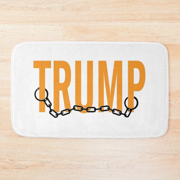 Item preview, Donald Trump orange letters with handcuffs designed and sold by ZombinaK.