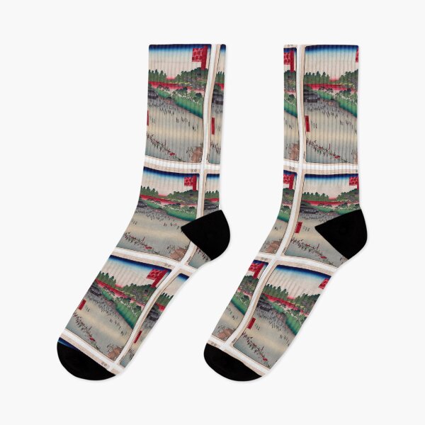 Item preview, Yatsukoji, Inside Sujikai Gate, No. 9 in One Hundred Famous Views of Edo Utagawa Hiroshige | Japanese Ukiyo-e  Woodblock prints by Utagawa Hiroshige. designed and sold by TeeARTHY.