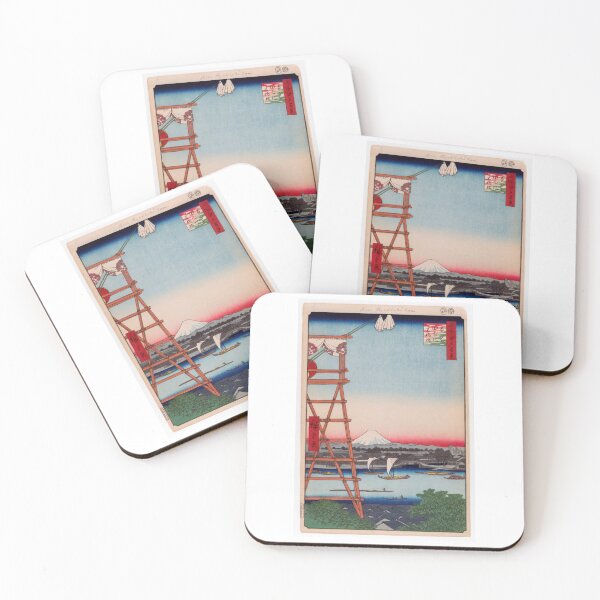 Item preview, Ryogoku Ekoin and Moto-Yanagibashi Bridge, No. 5 in One Hundred Famous Views of Edo Utagawa Hiroshige | Japanese Ukiyo-e  Woodblock prints by Utagawa Hiroshige. designed and sold by TeeARTHY.