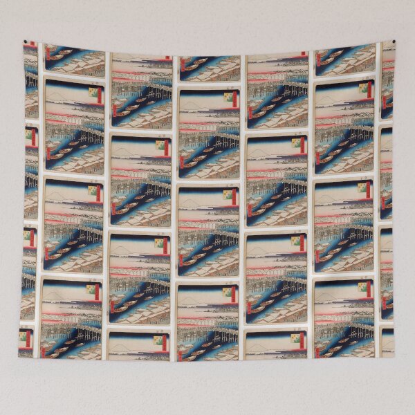Item preview, Nihonbashi, Clearing After Snow, No. 1 in One Hundred Famous Views of Edo Utagawa Hiroshige | Japanese Ukiyo-e  Woodblock prints by Utagawa Hiroshige. designed and sold by TeeARTHY.