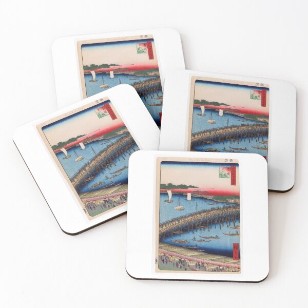 Item preview, Ryogoku Bridge and the Great Riverbank, No 59 from One Hundred Views of Edo Utagawa Hiroshige | Japanese Ukiyo-e  Woodblock prints by Utagawa Hiroshige. designed and sold by TeeARTHY.