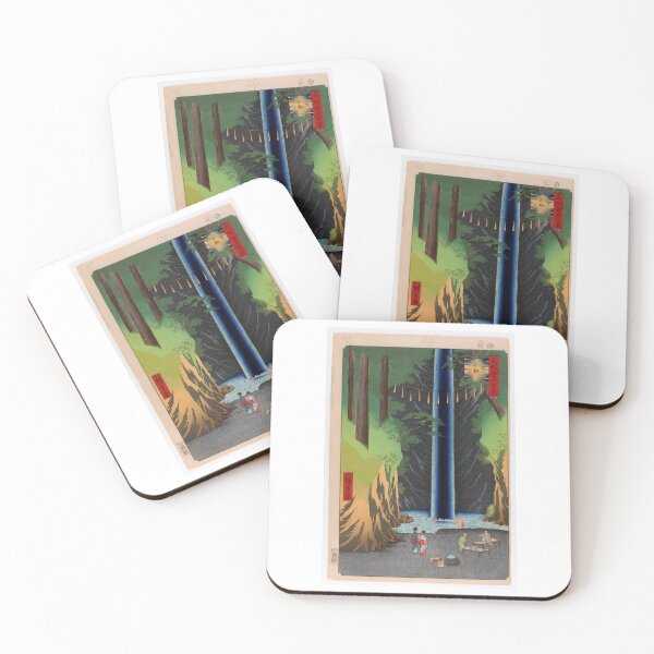 Item preview, Fudo Falls, Oji, No. 49 from One Hundred Famous Views of Edo Utagawa Hiroshige | Japanese Ukiyo-e  Woodblock prints by Utagawa Hiroshige. designed and sold by TeeARTHY.