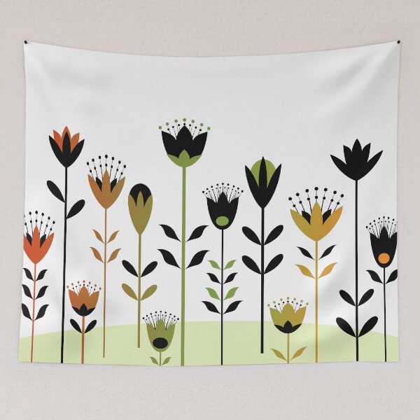 Item preview, Spring flower meadow mid century style designed and sold by Britta Glodde.