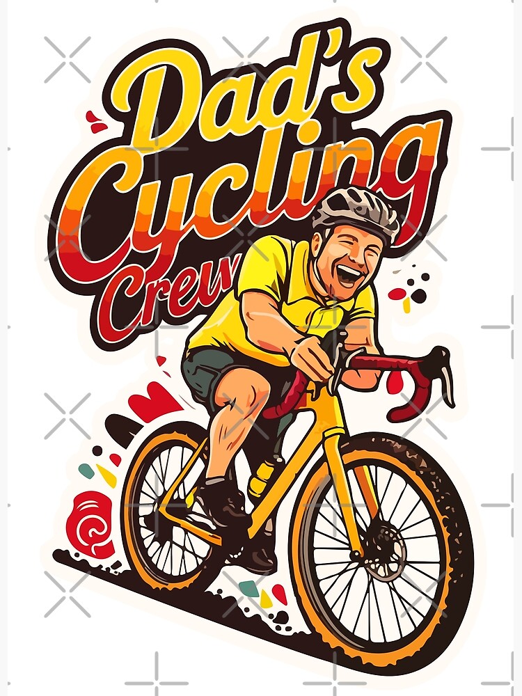 Póster for Sale con la obra «Happy Dad's Cycling Crew Día del