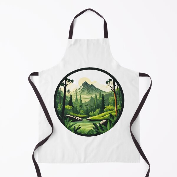 Item preview, Circular Mountain Forest Jungle Landscape 3 designed and sold by Tom-Johnson.