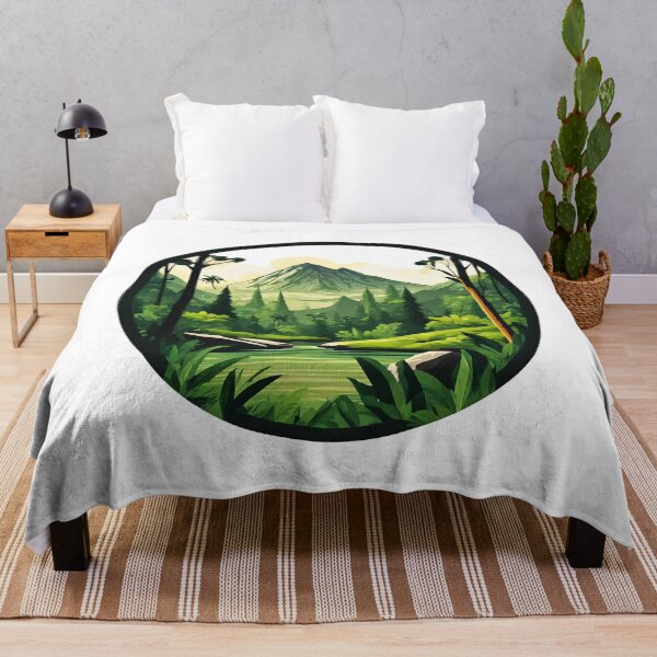 Item preview, Circular Mountain Forest Jungle Landscape 3 designed and sold by Tom-Johnson.