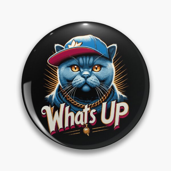 Item preview, BKH British Shorthair Blue Cat Gangsta What's up Gift designed and sold by Pineapple-Tree.