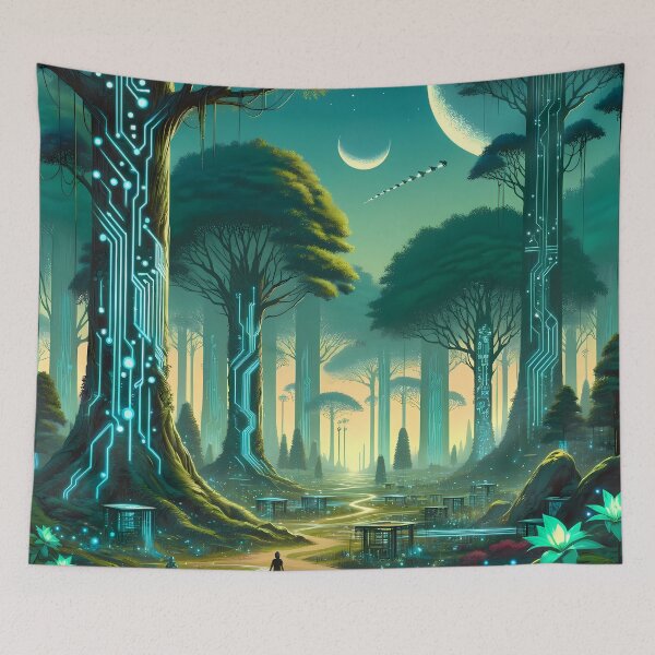 Item preview, Cybernetic Forest: Nature Meets Technology designed and sold by LivingArtClips.