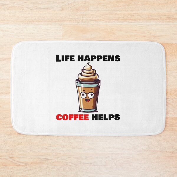 Item preview, Life happens, coffee helps - Coffee Cup quotes designed and sold by Tom-Johnson.