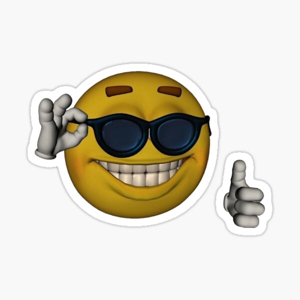 Vista previa del artículo con la obra « Divertido y atrevido Emoji Cool Meme», diseñado y vendido por Maviartig.