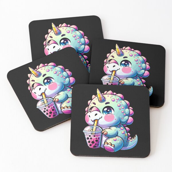 Item preview, Cute Dinosaur Unicorn kawaii Bubble Tea Anime Kawaii Neko Milktea designed and sold by Artistoos.