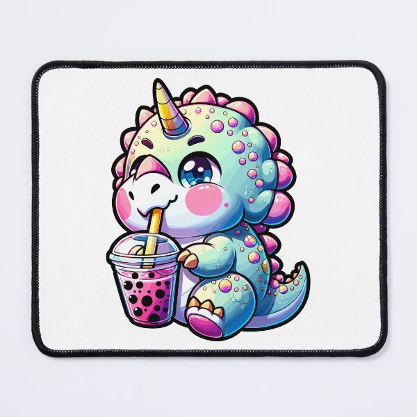 Item preview, Cute Dinosaur Unicorn kawaii Bubble Tea Anime Kawaii Neko Milktea designed and sold by Artistoos.