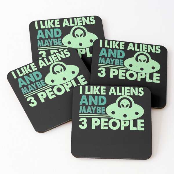 Item preview, I Like Aliens & Maybe Like 3 People, Retro Vintage For Aliens Lover designed and sold by ArtByKatti.