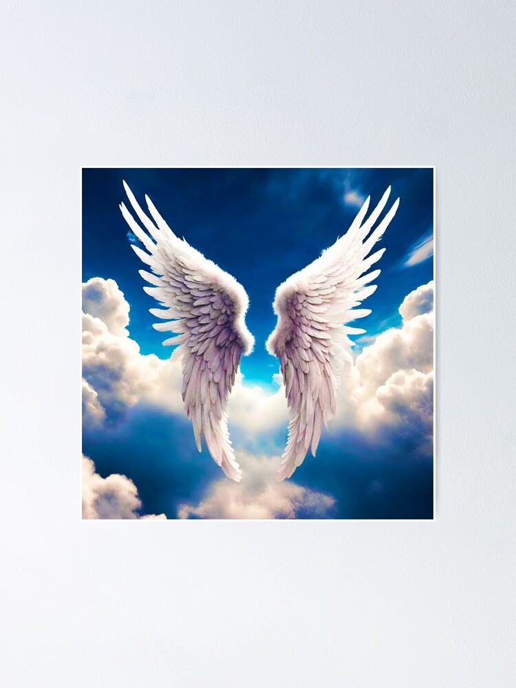 Heavenly Angel Wings in Dreamy Clouds