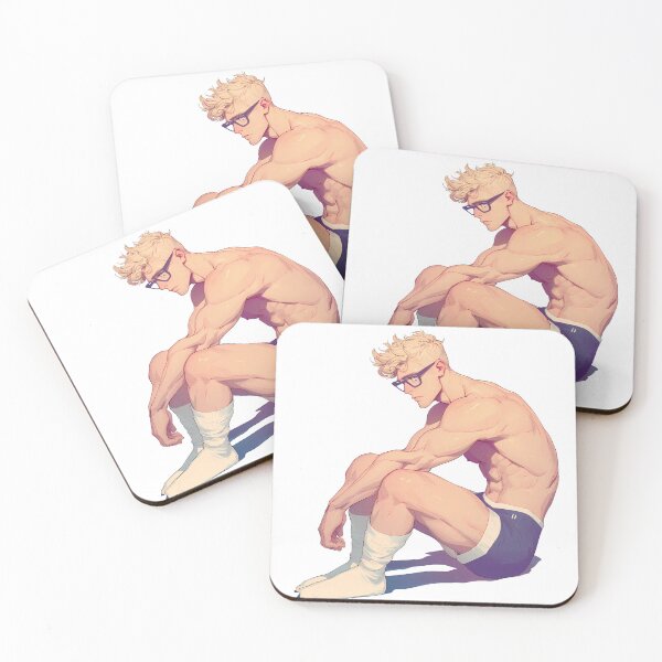 Item preview, Chiseled Gaze: A Poised Man in Modern Gay Art designed and sold by GayDoodles.