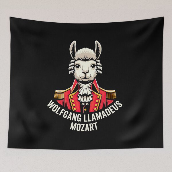 Item preview, Wolfgang Llama Portrait Llamadeus Mozart Classical Music Humor designed and sold by elderberry.