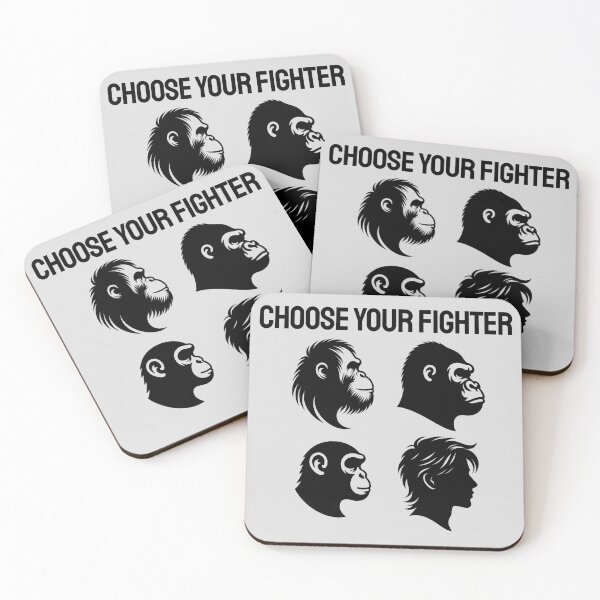 Item preview, Choose Your Fighter GREAT APES Orangutan Gorilla Chimp Human designed and sold by Decamegashop.