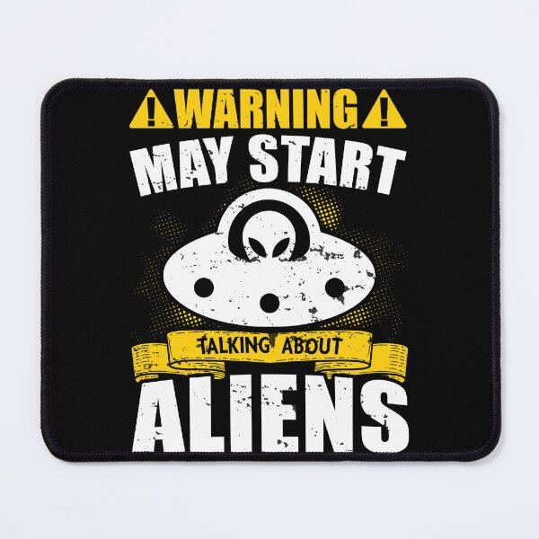 Item preview, Warning May Start Talking about Aliens, Retro Vintage For Aliens Lover designed and sold by ArtByKatti.