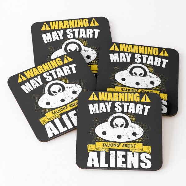 Item preview, Warning May Start Talking about Aliens, Retro Vintage For Aliens Lover designed and sold by ArtByKatti.