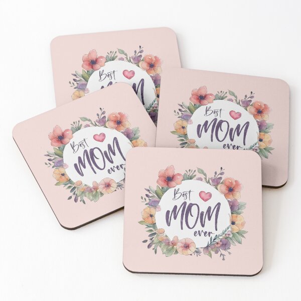 Item preview, Mother's day gift ' BEST MOM EVER ' Floral Design designed and sold by kolonjArt.