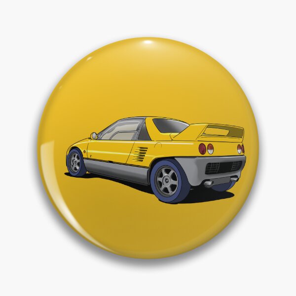 Item preview, Autozam AZ-1 Yellow Sports kei car designed and sold by Webazoot Industries - Car Art.