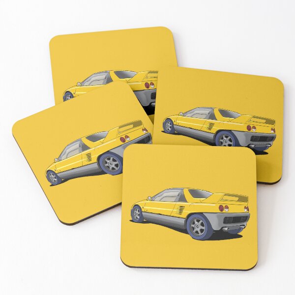 Item preview, Autozam AZ-1 Yellow Sports kei car designed and sold by Webazoot Industries - Car Art.