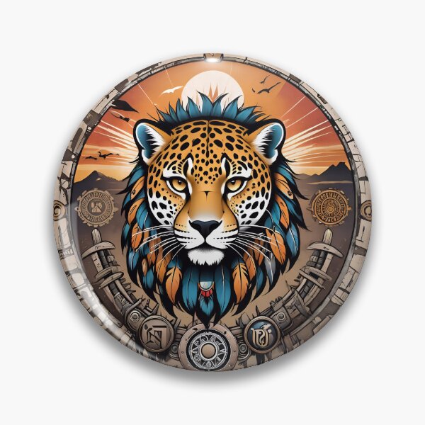 Item preview, Native American Style Animal Art Spirit Leopard designed and sold by TheArtOfPat.