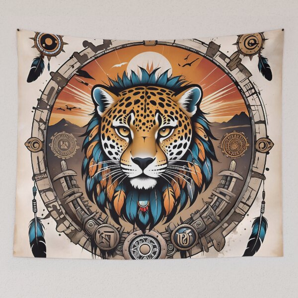 Item preview, Native American Style Animal Art Spirit Leopard designed and sold by TheArtOfPat.