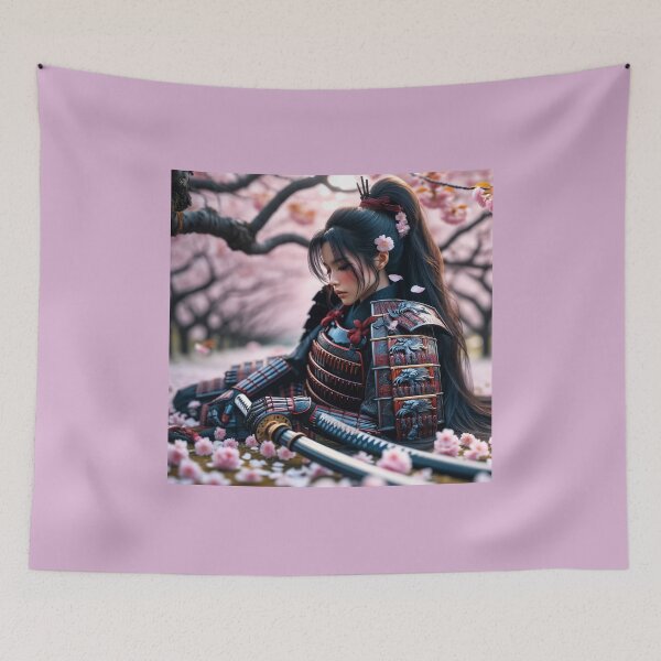 Item preview, Samurai warrior under sakura designed and sold by AndreaMart.