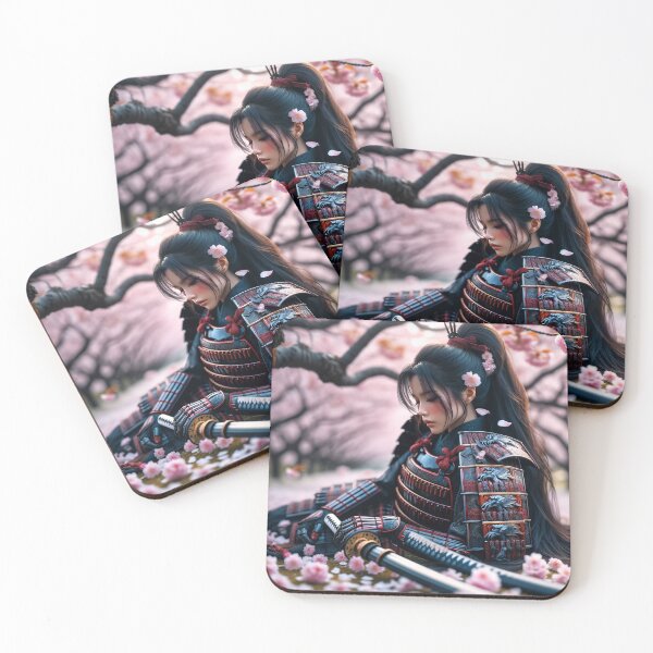 Item preview, Samurai warrior under sakura designed and sold by AndreaMart.