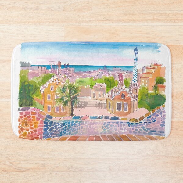 Item preview, Barcelona Parc Güell and the amazing colorful view designed and sold by artshop77.