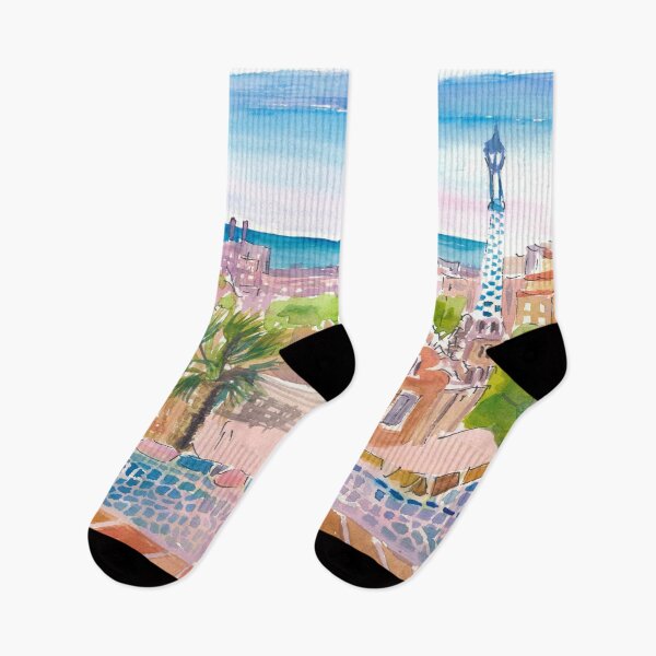 Item preview, Barcelona Parc Güell and the amazing colorful view designed and sold by artshop77.