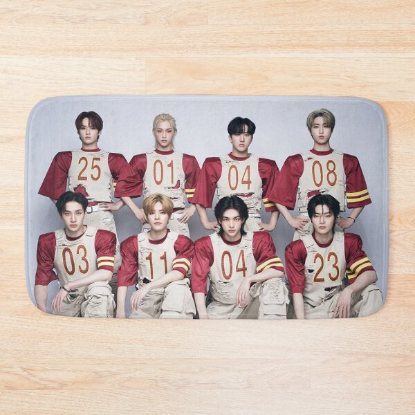Item preview, Stray Kids SKZ 2024 cute red white fluffy kpop boys designed and sold by Kpop-Noona.