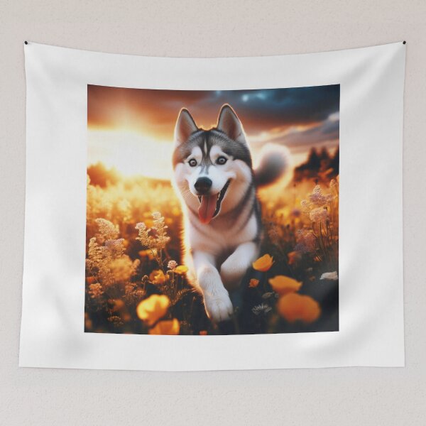 Artikelvorschau, Husky in Blumen entworfen und verkauft von Invictus001.