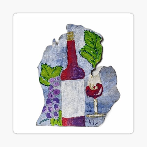 Wine in the Mitten Sticker