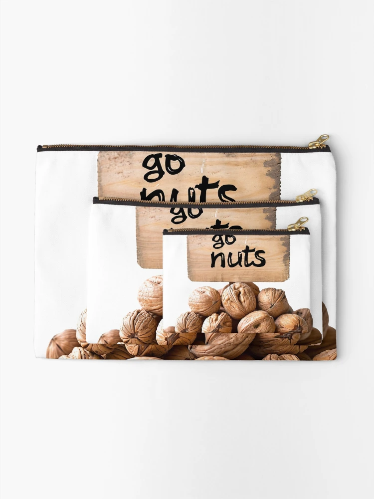 Thumbnail 2 of 4, Zipper Pouch, Go Nuts designed and sold by RENcraft.