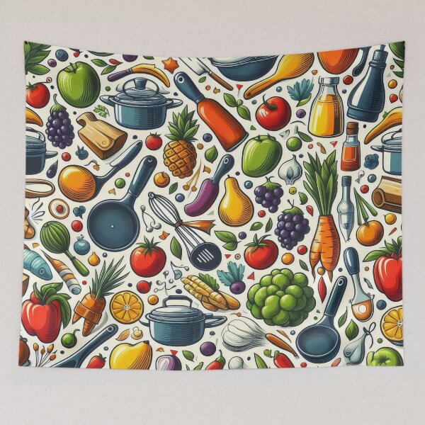 Item preview, Fruit and vegetable cuisine. designed and sold by MyHappyArtShop.