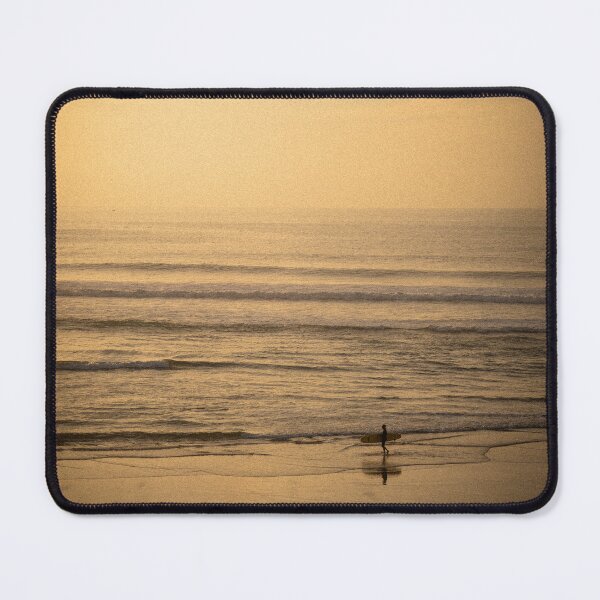 Item preview, Surfer at sunset at Imsouane with waves, Morocco photography print designed and sold by MashaeirArt.