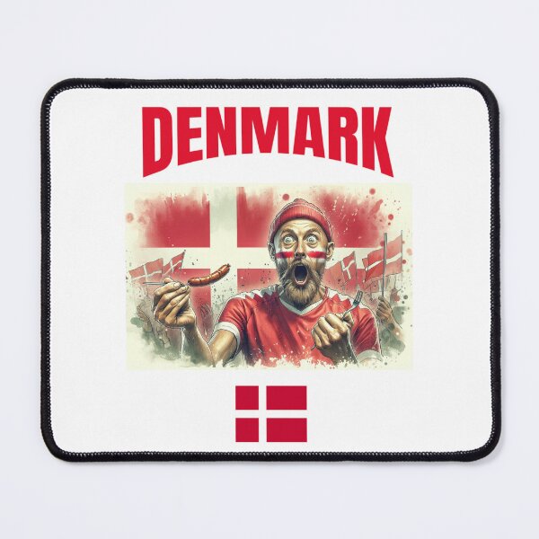 Item preview, Danish Fans Euro24, sausage on a Fork. Denmark designed and sold by Get-Forked.