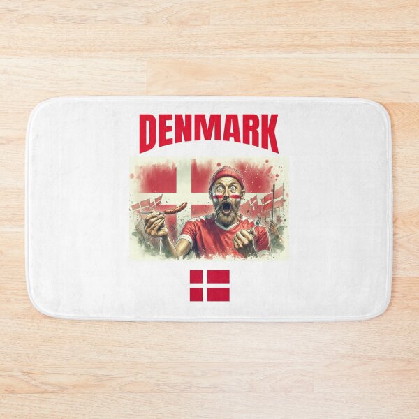 Item preview, Danish Fans Euro24, sausage on a Fork. Denmark designed and sold by Get-Forked.