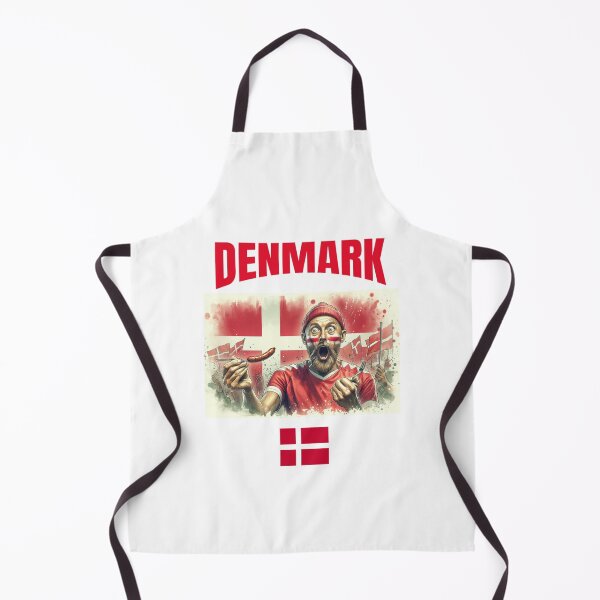 Item preview, Danish Fans Euro24, sausage on a Fork. Denmark designed and sold by Get-Forked.