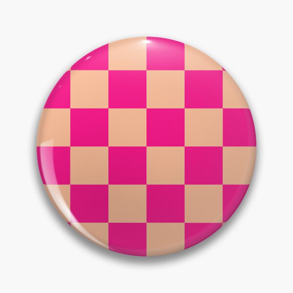Item preview, Checkered squares peach hot pink retro cool girly geometric pattern  designed and sold by PLdesign.