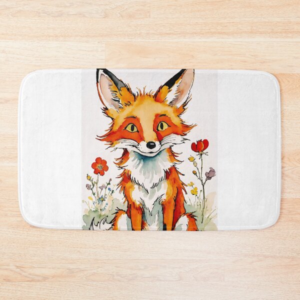 Item preview, A fox in the flower meadow designed and sold by Steffani Lehmann.