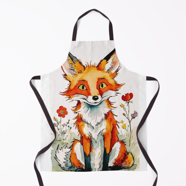Item preview, A fox in the flower meadow designed and sold by Steffani Lehmann.