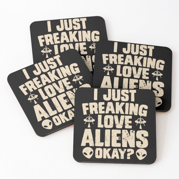 Item preview, I Just Freaking Love Aliens Okay?, Retro Vintage For Aliens Lover designed and sold by ArtByKatti.