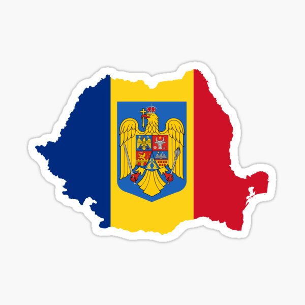 Romania Continent Flag Sticker